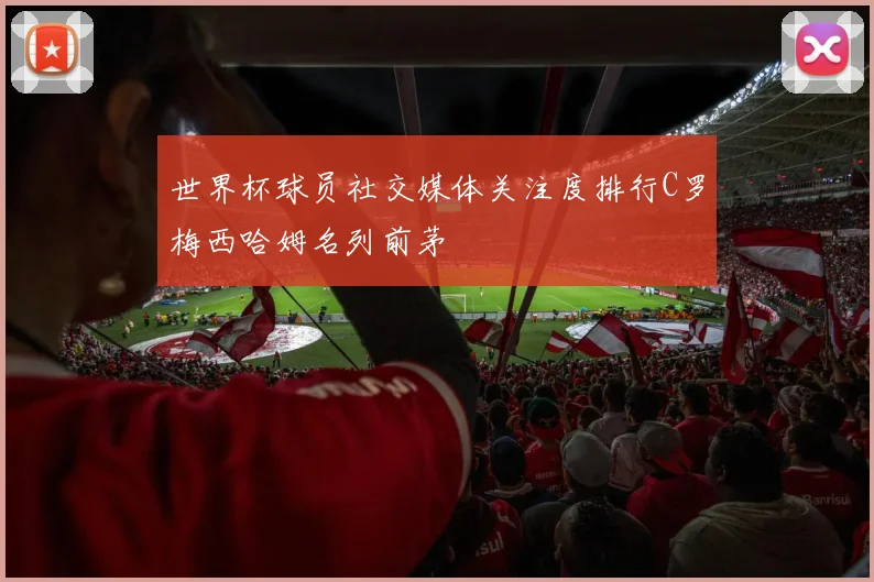 世界杯球员社交媒体关注度排行C罗梅西哈姆名列前茅